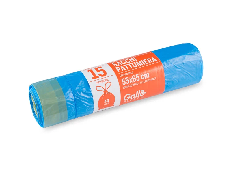 SACCHI AZZURRI CON LACCIO 55X65 RT 15 PEZZI