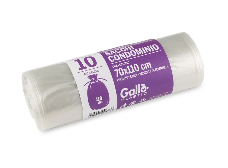 SACCHI TRASPARENTI 70X110 ROTOLO 10PEZZI GALLO PLASTIC
