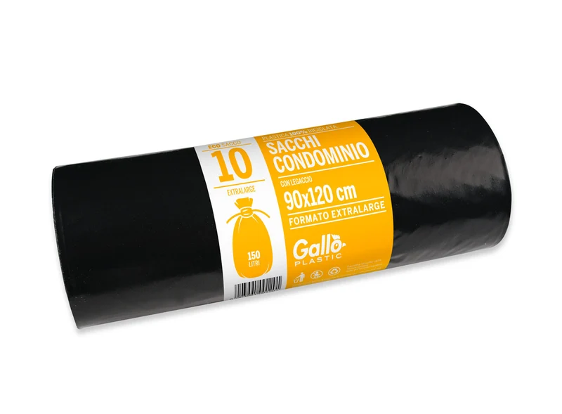 Sacchi Neri 90 x 120 150 litri extralarge rotolo 10 pezzi