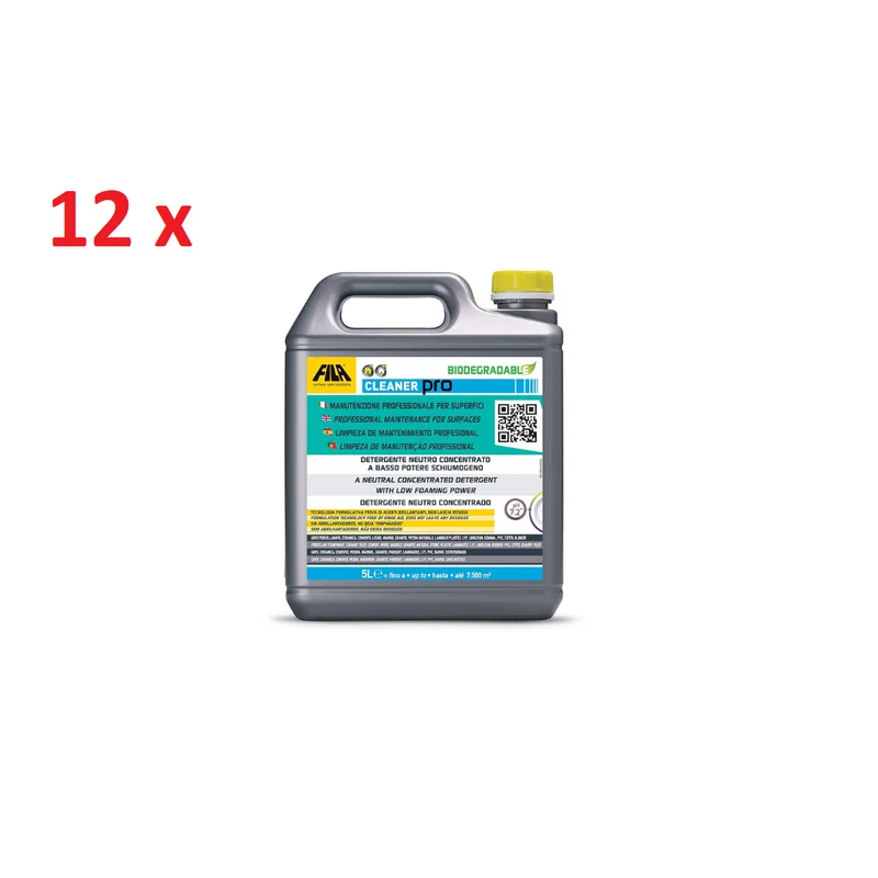 Fila - 4 pezzi x Cleaner Pro lt.5 detergente per la pulizia ordinaria di gres porcellanato