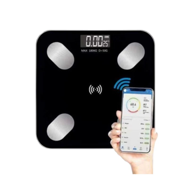Cecaro Group - Bilancia Pesapersone Bluetooth Smart 180Kg Digitale Nera