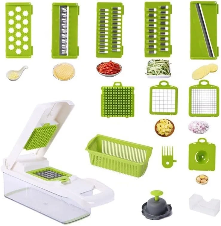 Cecaro Group - Affettaverdure Multifunzione con Contenitore