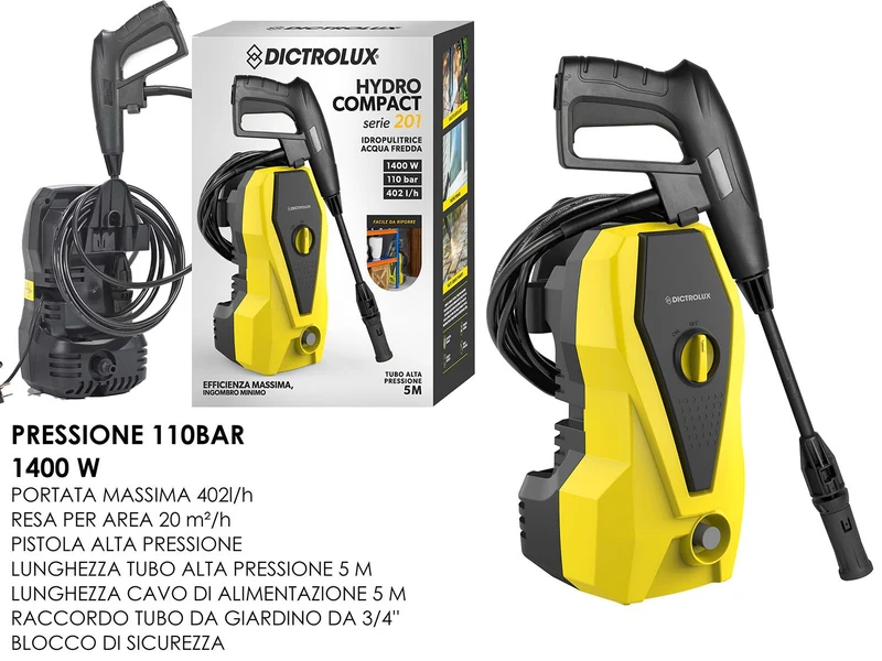 Cecaro Group - Idropulitrice 110 Bar 1400W Compatta