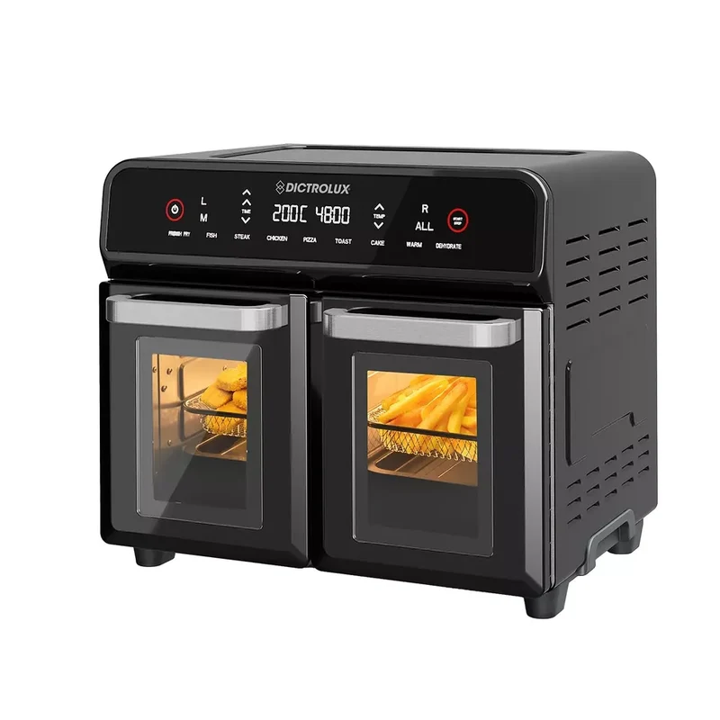 Dictrolux Forno e Friggitrice ad Aria 2 Zone 23 Litri 2400W