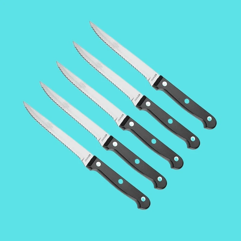 Cecaro Group - Set 5 Coltelli da Bistecca in Acciaio Inox