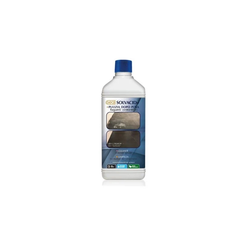 Geal - Solvacid+ Pulitore dopo posa fuganti cementizi. Formula potenziata