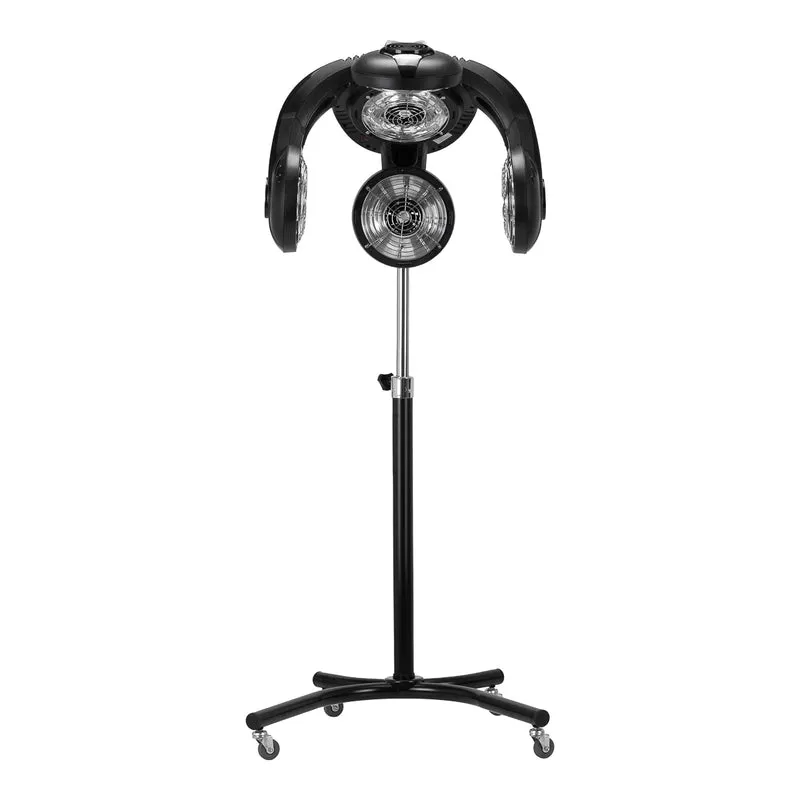 Casco a Infrarossi Professionale da Salone per Capelli | GL-505S (Nero)