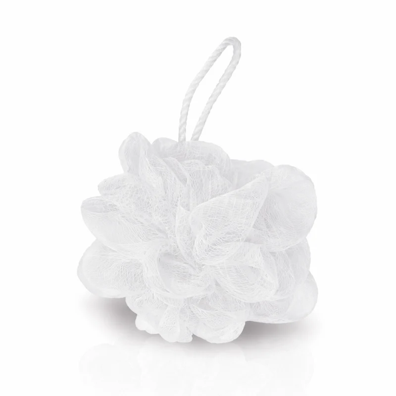 Esponja de Baño Flor Malla Peeling Blanco al por mayor
