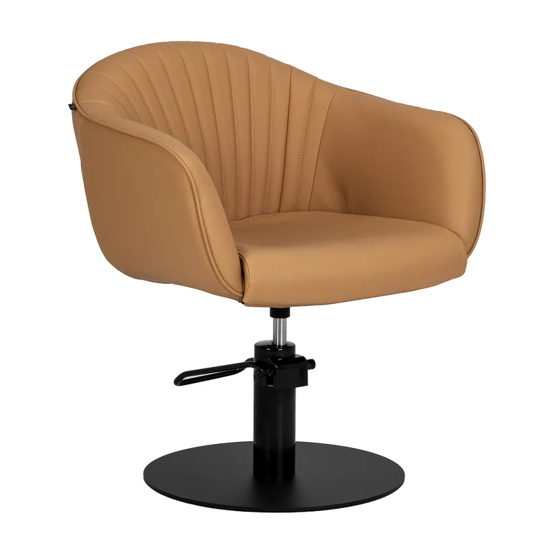 Poltrona da Parrucchiere Ergonomica con Alzata Idraulica | COPENHAGEN (Brown)