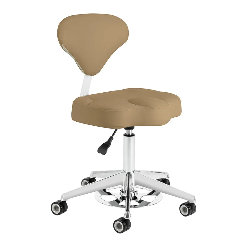 Sgabello Cosmetico Ergonomico con Sistema Bump-Up | 156-F (Beige)