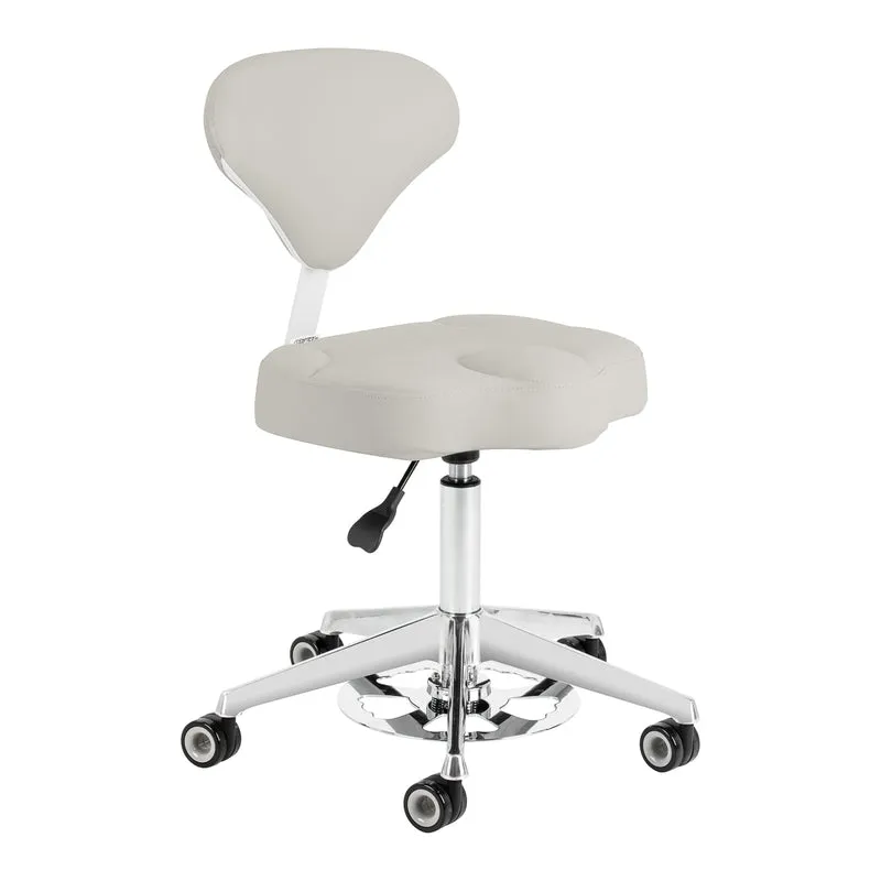 Sgabello Cosmetico Ergonomico con Sistema Bump-Up | 156-F (Grigio)