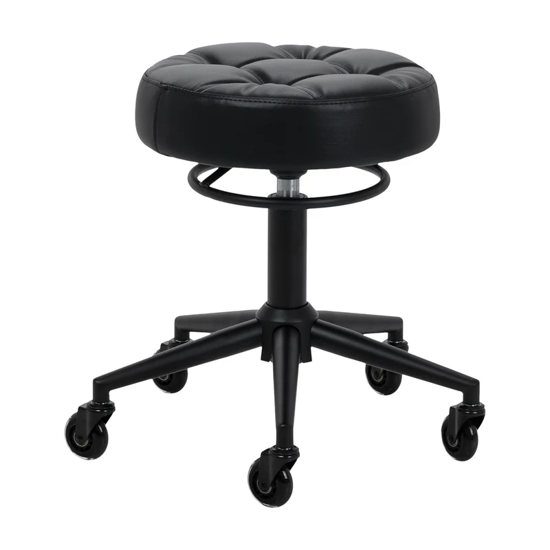 Sgabello Professionale per Parrucchiere ed Estetica con Altezza Regolabile | D054G (Nero)