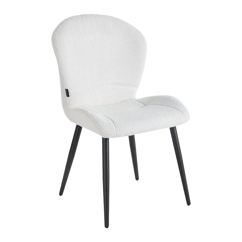 Sedia Moderna Imbottita per Salone e Sala d'Attesa | LUCENTE (Bianco)