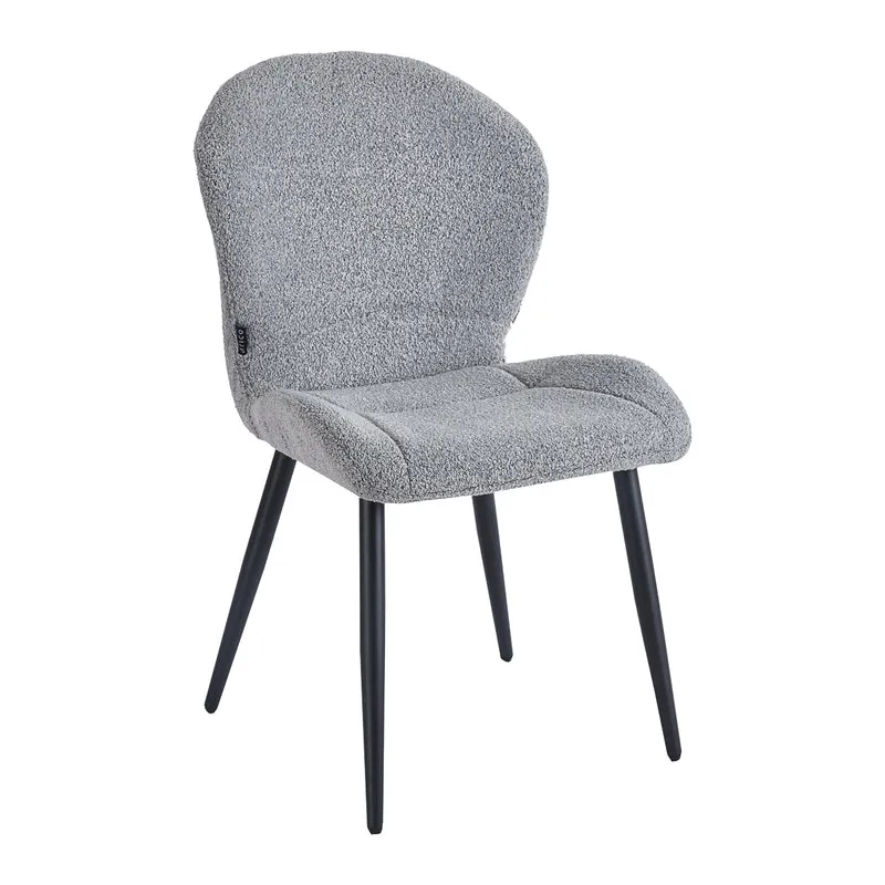 Sedia Moderna Imbottita per Salone e Sala d'Attesa | LUCENTE (Grigio)