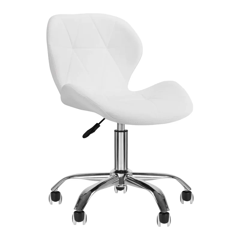Sgabello Estetista Professionale Ergonomico con Schienale | QS-06 (Bianco)