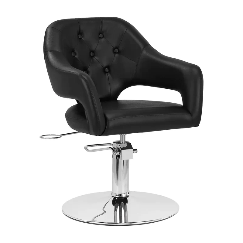 Poltrona Parrucchiere Professionale Design Ergonomico | Parma (Nero)