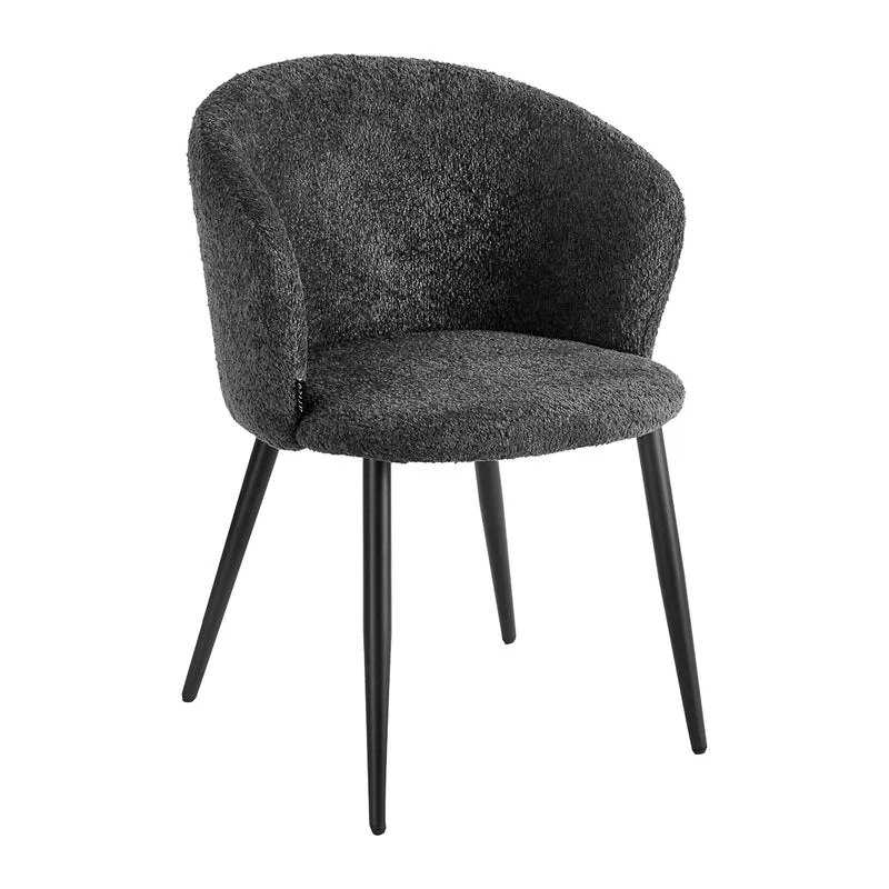 Poltrona da Salone Minimalista con Base Nera | VERSO (Nero)