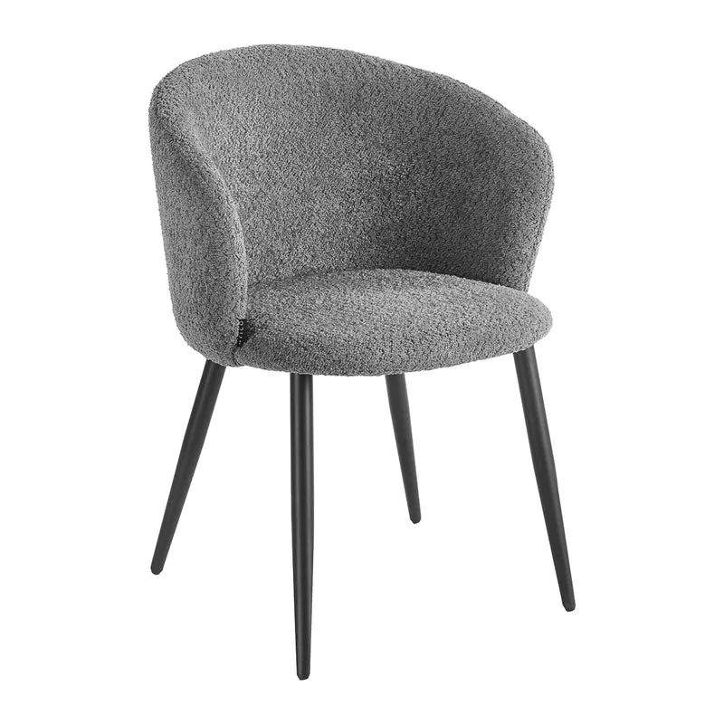 Poltrona da Salone Minimalista con Base Nera | VERSO (Grigio)