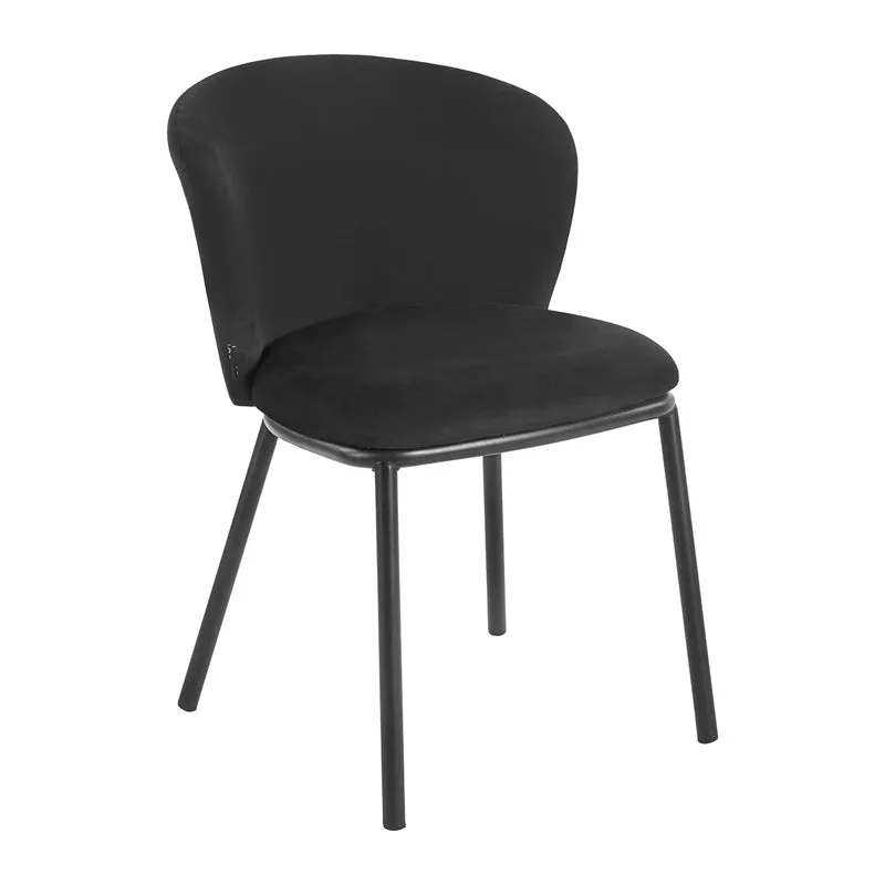 Sedia Imbottita Elegante per Salone e Reception | LINEA (Nero)