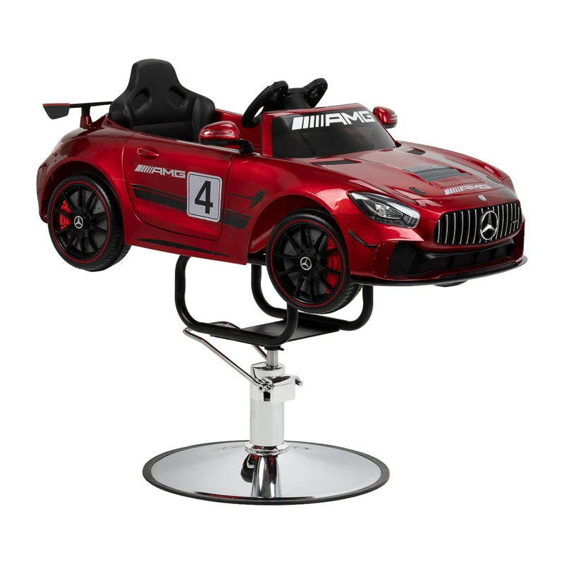 Poltrona da Parrucchiere per Bambini a Forma di Auto | MERCEDES (Rosso)
