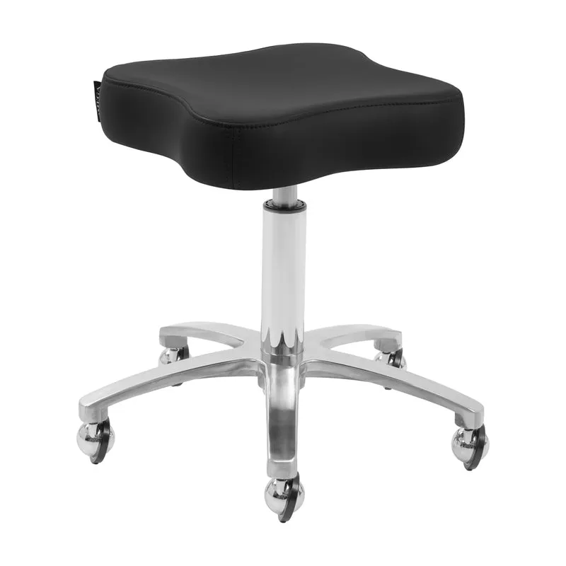 Sgabello Girevole Professionale Salone & Barbershop | SUPREMO (Nero)