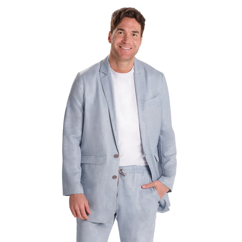 Chaqueta Levita Hombre Celeste