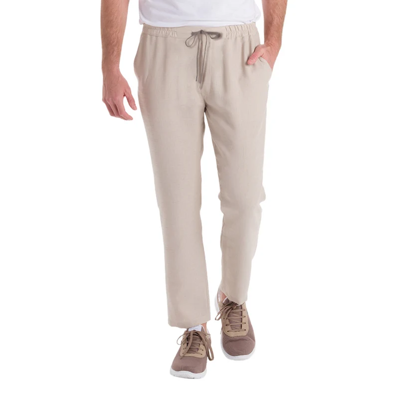 Pantalón Unisex Beig con Cordón