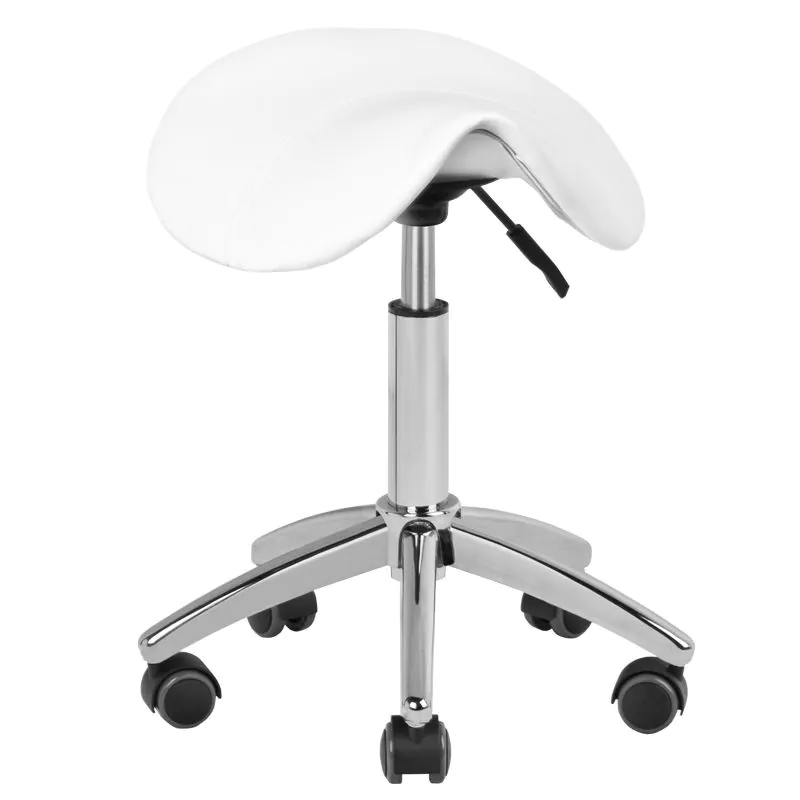 Sgabello Estetica Professionale con Seduta Sagomata | AM-302 (Bianco)
