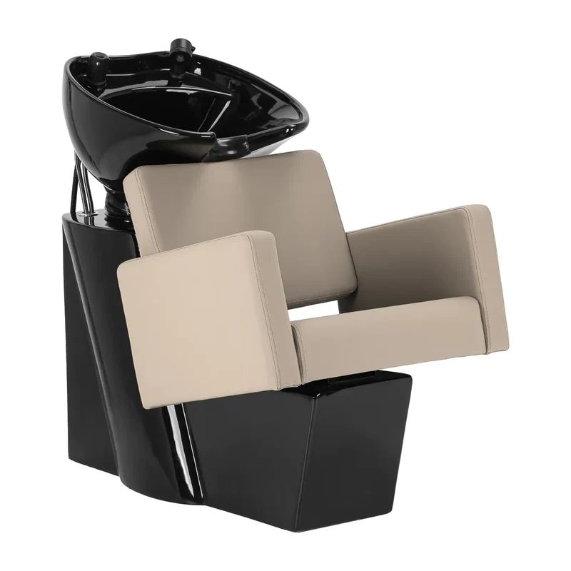 Lavatesta Professionale Ergonomico per Parrucchiere | VITORIA (Grigio Beige)