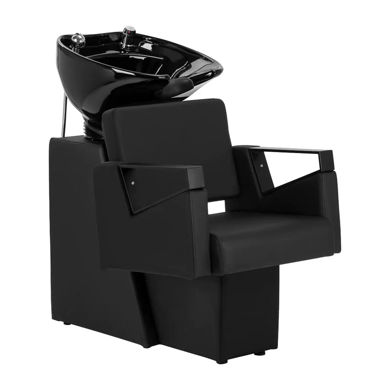 Lavatesta Professionale Ergonomico per Parrucchieri e Saloni di Bellezza | HAIR SYSTEM DUPLEX (Nero)