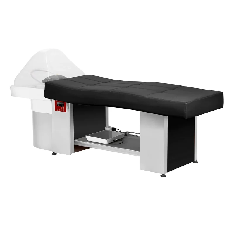 Lettino Professionale per Trattamenti Head Spa e Massaggio con Vaporizzatore Integrato | HEAD SPA 017 (Nero)