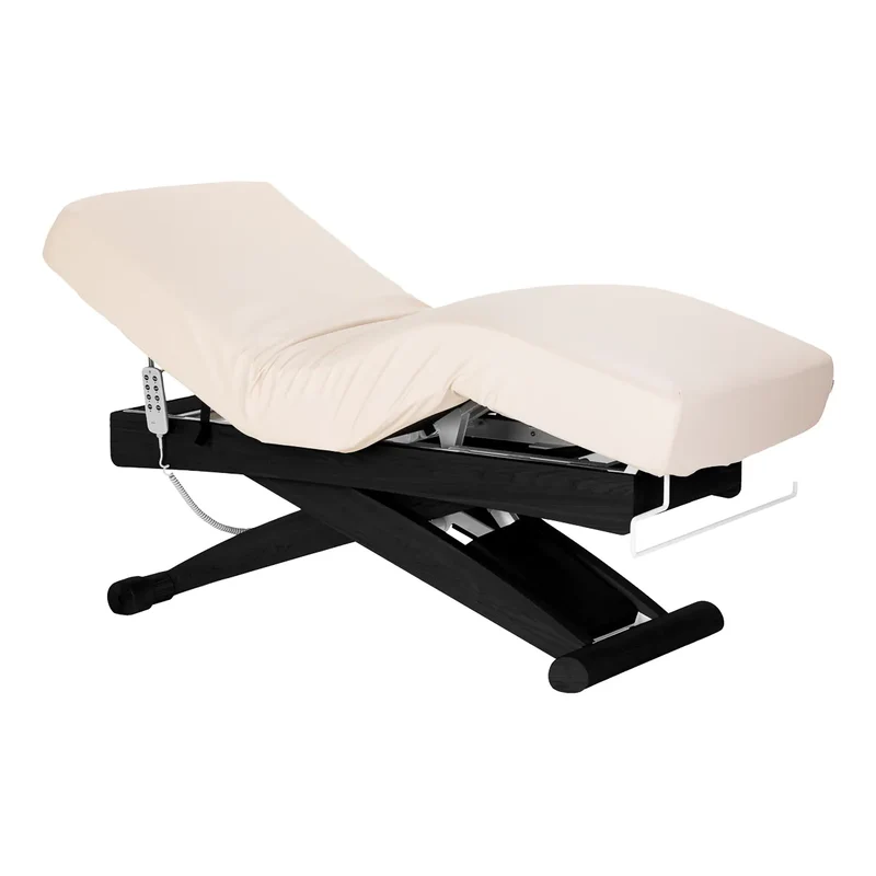 Lettino SPA Elettrico Professionale per Massaggi e Centri Estetici | SILLON SIESTA (Crema Nero)