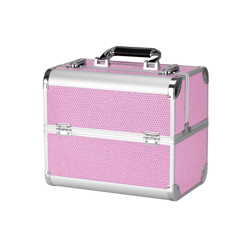 Beautycase Glitter Professionale Mod. 44 (rosa/silver)
