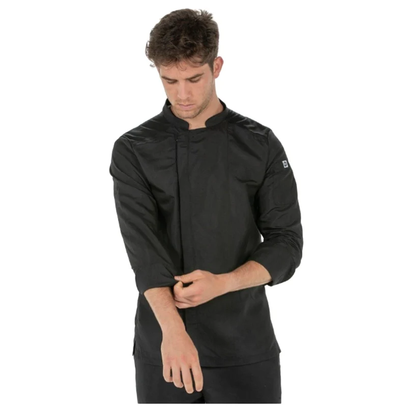 Chaqueta Caballero Cocina Microfibra Negra