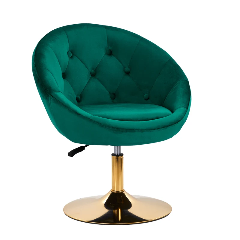 Poltroncina dorata in velluto | 4Rico QS-BL12G (verde)