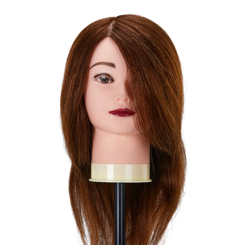 Testa di allenamento per parrucchiere - Capelli veri | Gabbiano WZ1 lunghezza 16"