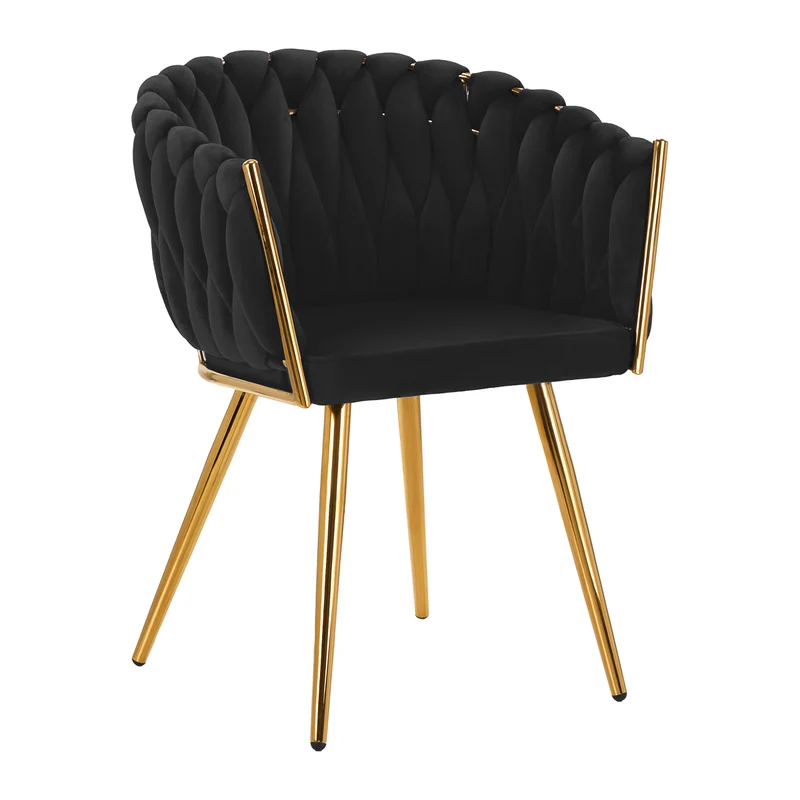 Poltrona in velluto 4Rico QS-GW06G (Nero)