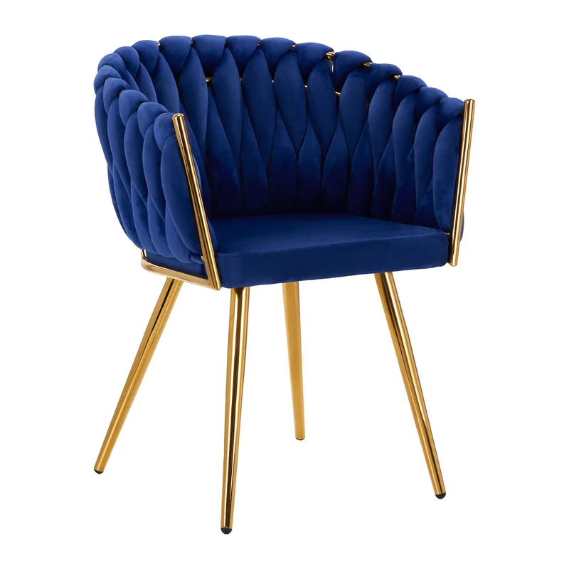 Poltrona in velluto 4Rico QS-GW06G (Blu Navy)