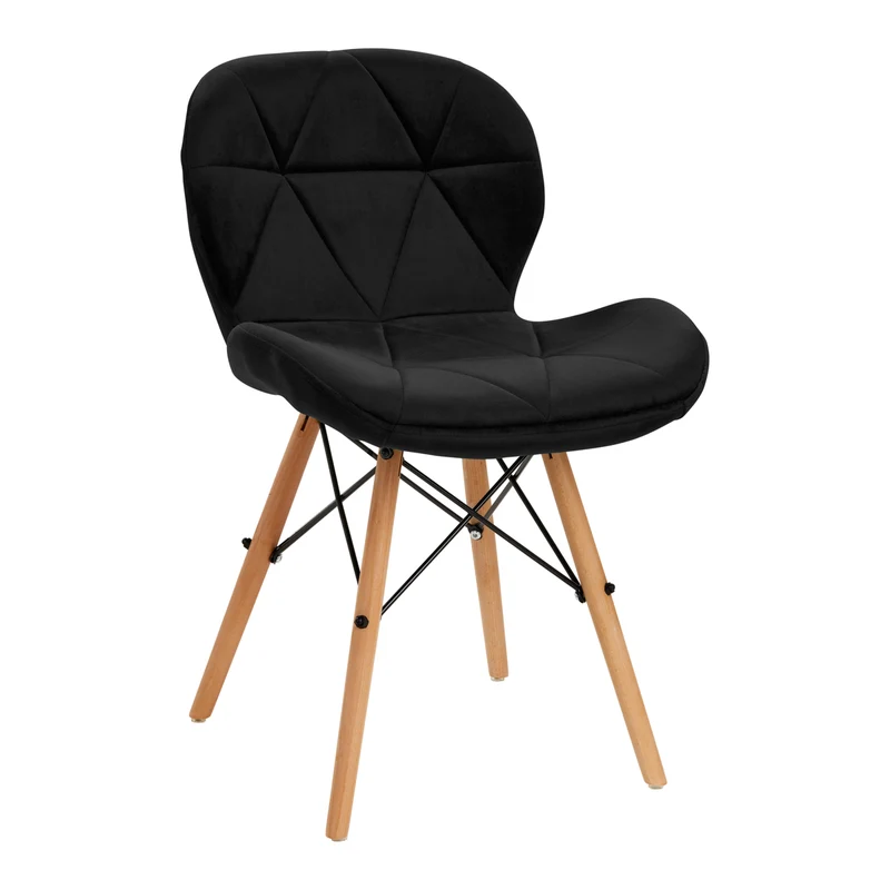 Sedia in velluto 4Rico QS-186 (Nero)