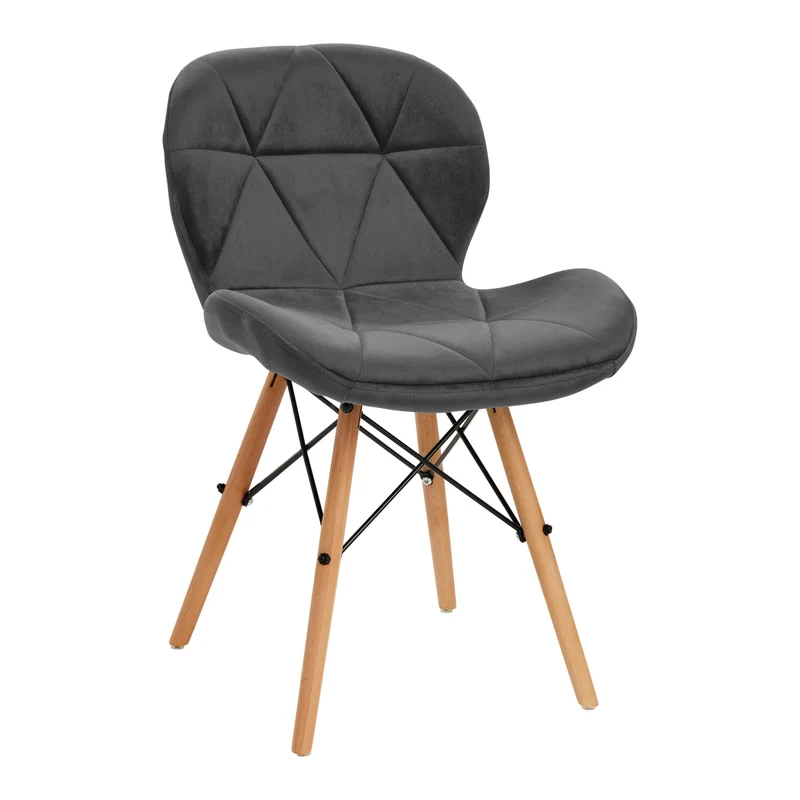Sedia in velluto 4Rico QS-186 (Grigio)