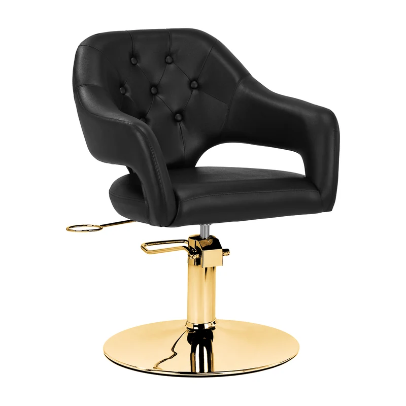 Poltrona per taglio capelli | Gabbiano PARMA (oro/nero)