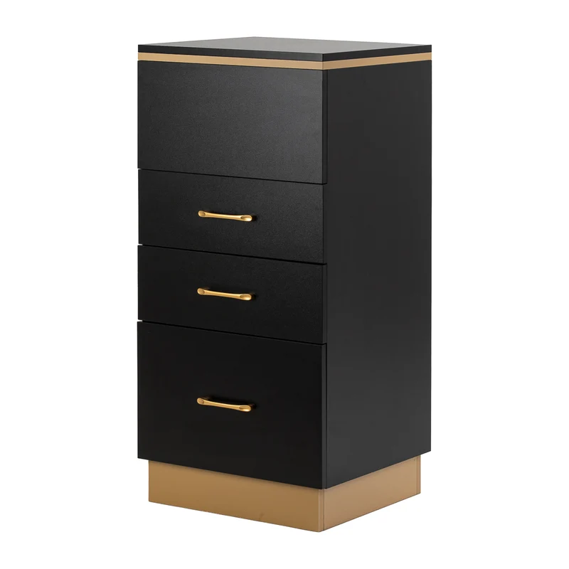 Mobiletto per parrucchiere Gabbiano 2027BG (oro/nero)