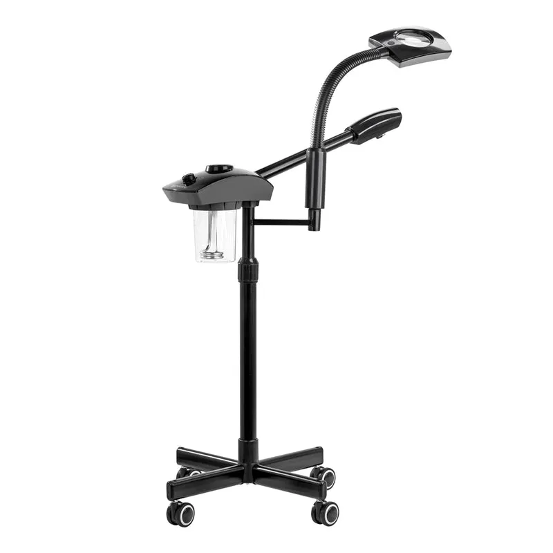Vaporizzatore facciale con lampada lente e funzione ozono D-21 nero