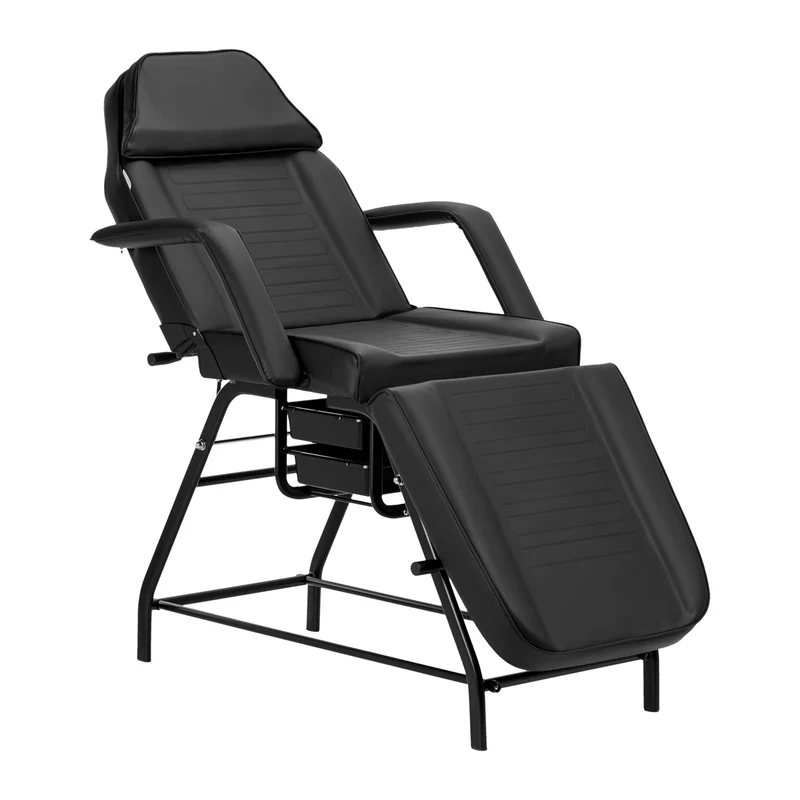 Poltrona Lettino 557A multifunzione In Metallo per Estetica e Pedicure | NIVEUS (nero)
