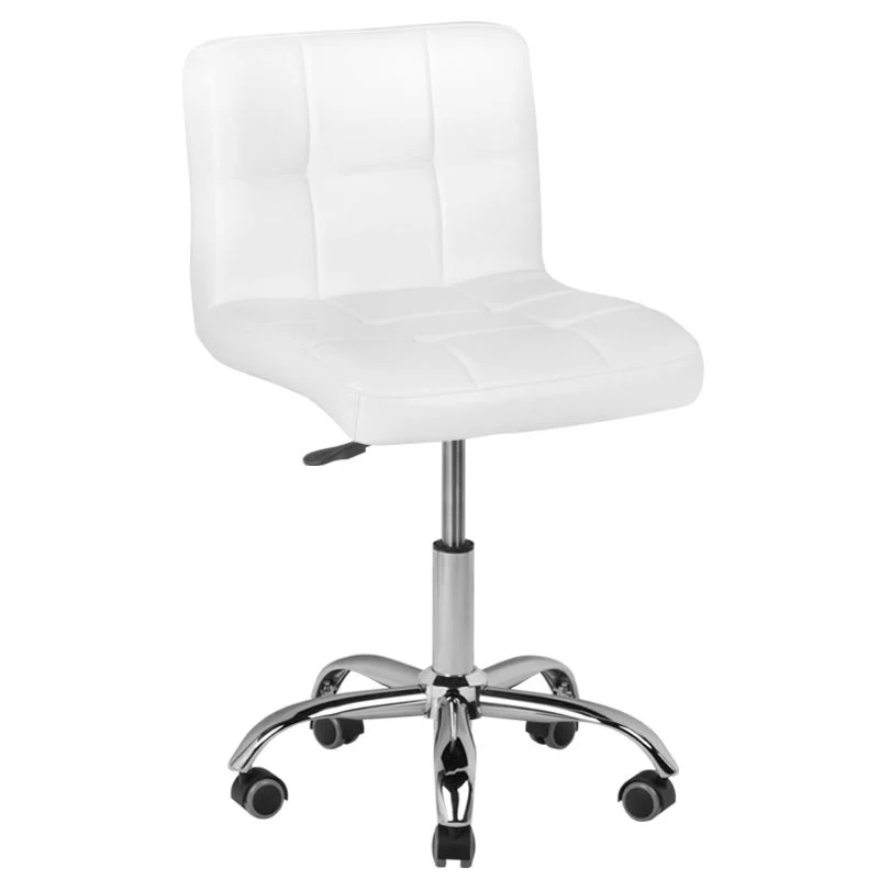 Sgabello Multifunzione girevole con schienale | POL-5299 (bianco)