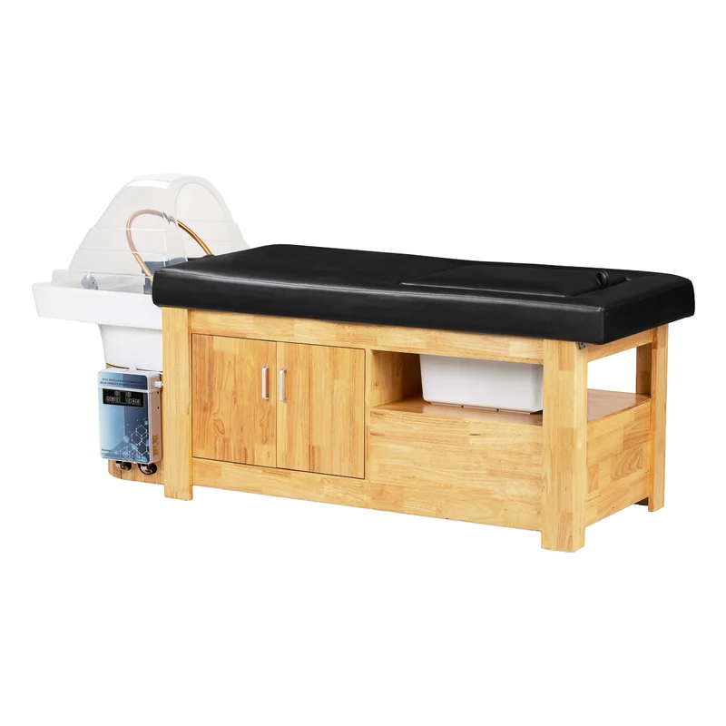 Lettino massaggi per parrucchieri con pedicure | Gabbiano Head Spa BALI (nero)