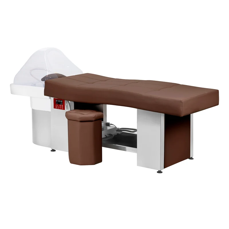 Lettino per parrucchieri con lavaggio capelli | Gabbiano Head Spa 017 (marrone)