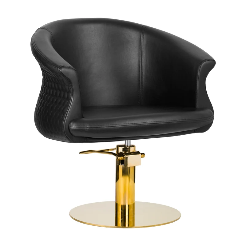 Poltrona da taglio per parrucchiere | Gabbiano WERSAL (oro/nero)