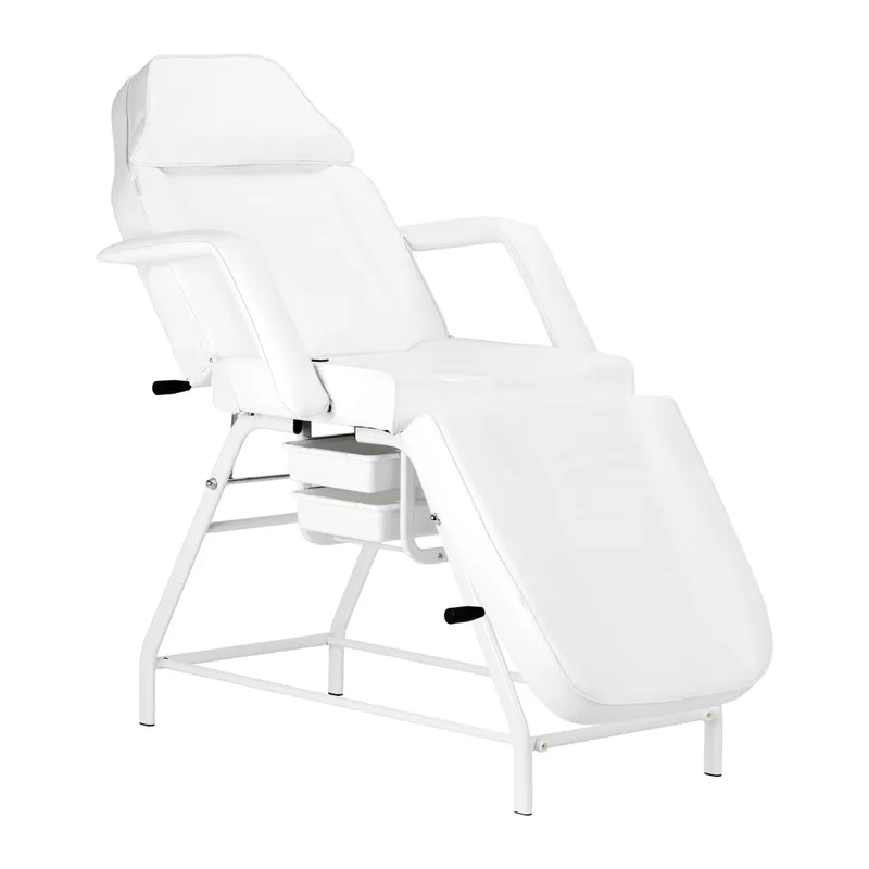 Poltrona Lettino 557G multifunzione In Metallo per Estetica e Pedicure | NIVEUS (bianco)