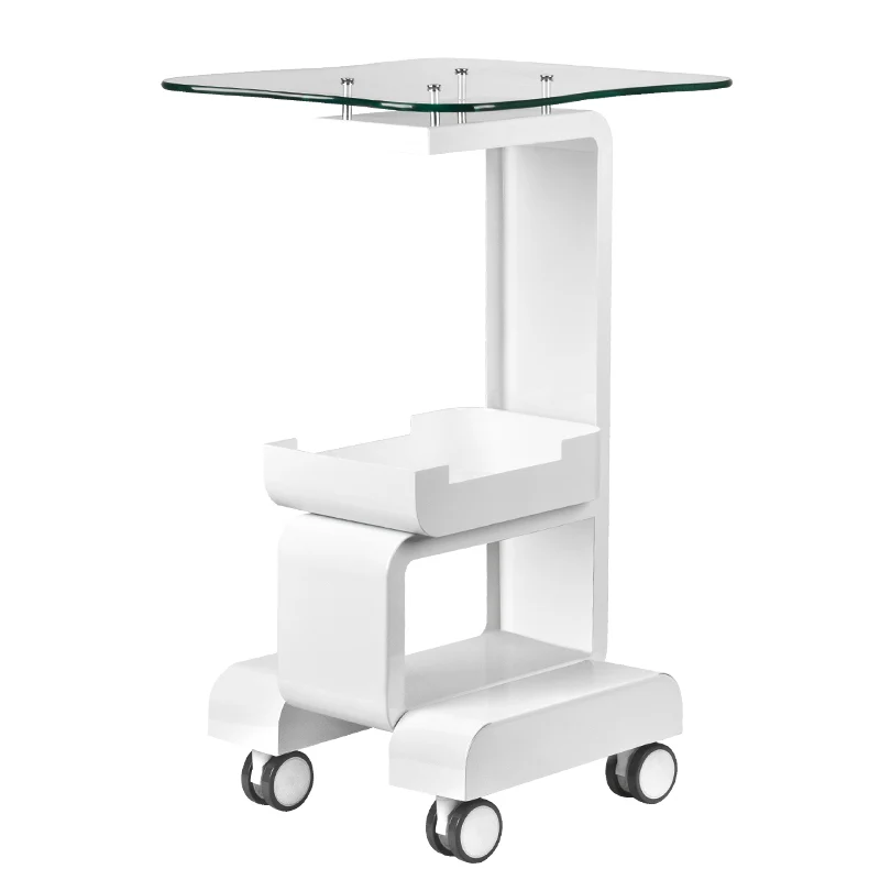 Carrello Porta Dispositivi in Metallo e Vetro per Centro Estetico e Pedicure | POL-082